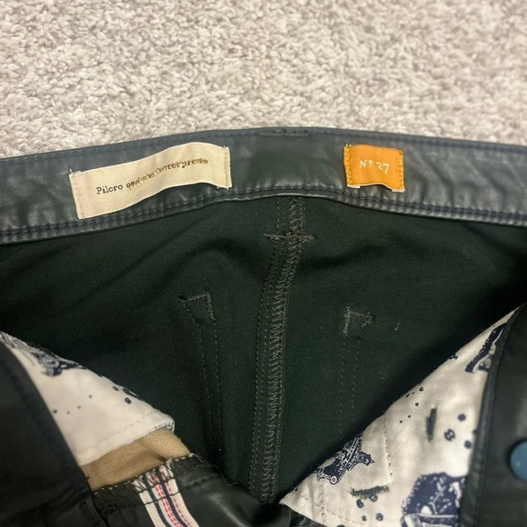⭐️Anthropologie Pilcro & Letterpress green faux leather sz 27 - Picture 6 of 7